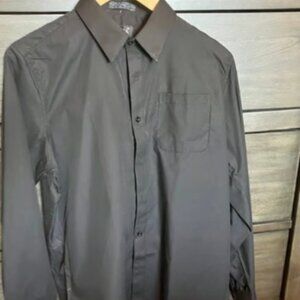Black Cotton/Poly Dress Shirt, Boy's Size 20.  Brand New, Never Worn
